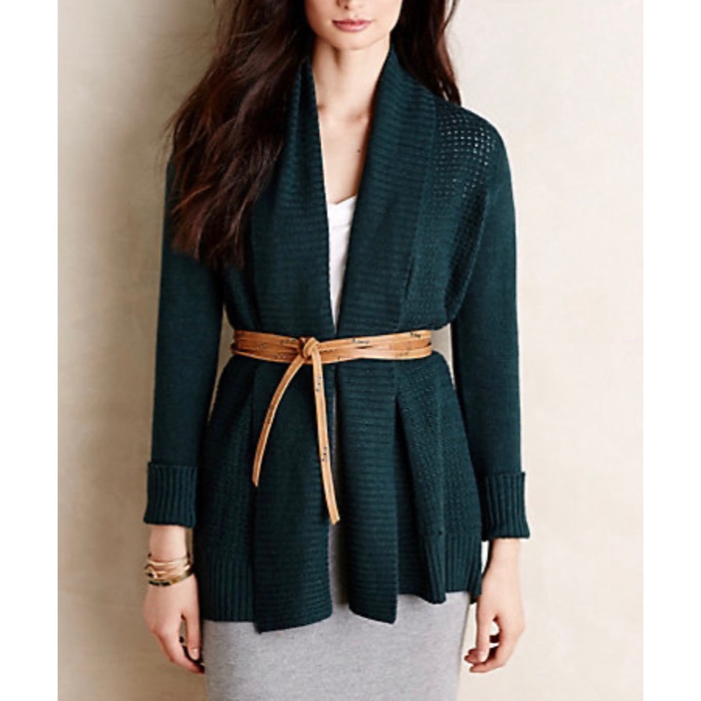 Anthropologie Moth Petite Open Pointelle Cardigan